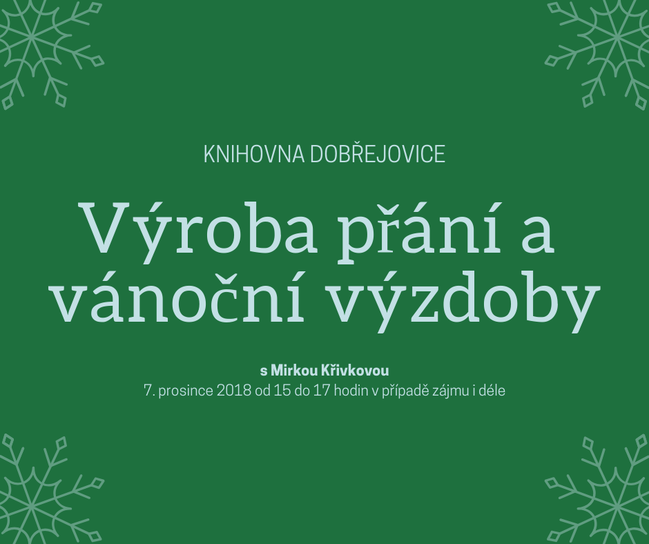 Advent v knihovně Dobřejovice